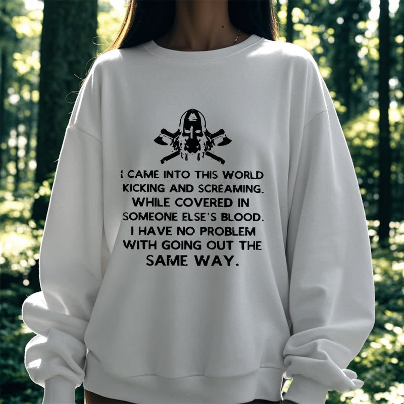 WorldNorse Ich kam in diese Welt Viking Sweatshirt