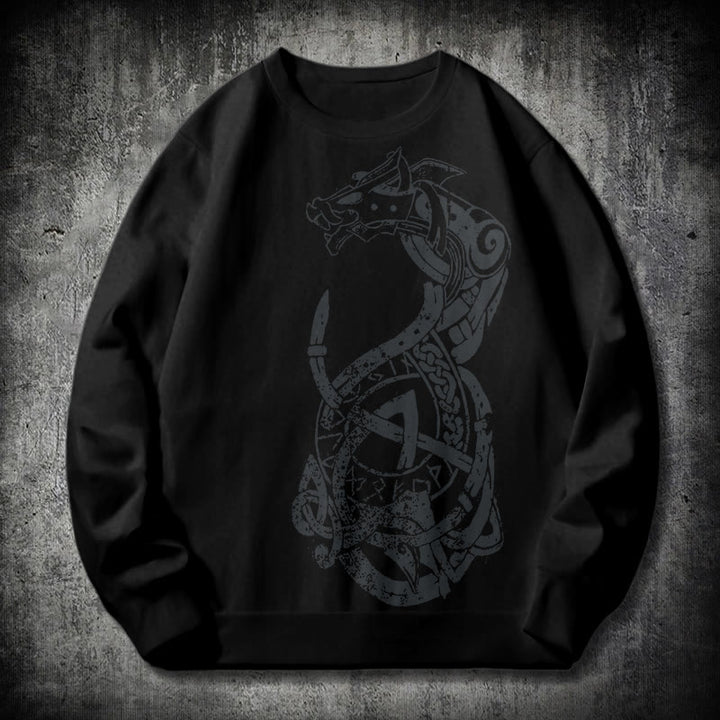 WorldNorse Keltischer Knoten Drachenrunen Sweatshirt