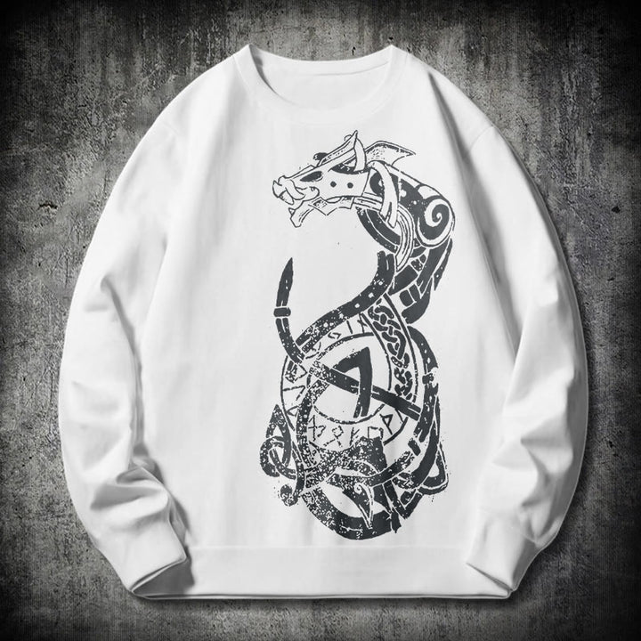 WorldNorse Keltischer Knoten Drachenrunen Sweatshirt