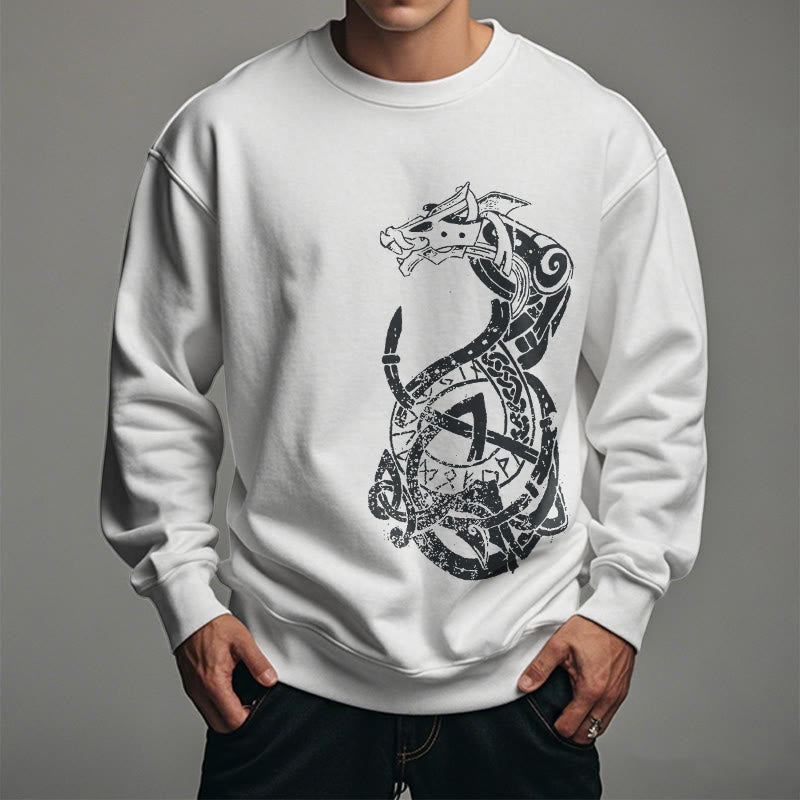 WorldNorse Keltischer Knoten Drachenrunen Sweatshirt