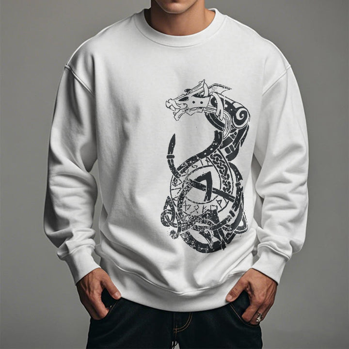 WorldNorse Keltischer Knoten Drachenrunen Sweatshirt