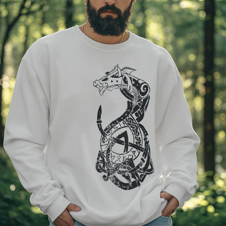 WorldNorse Keltischer Knoten Drachenrunen Sweatshirt