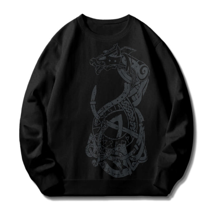 WorldNorse Keltischer Knoten Drachenrunen Sweatshirt
