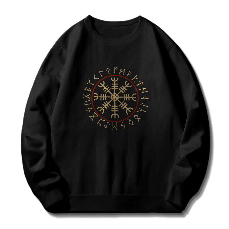 WorldNorse Helm der Ehrfurcht mit Rune Sweatshirt