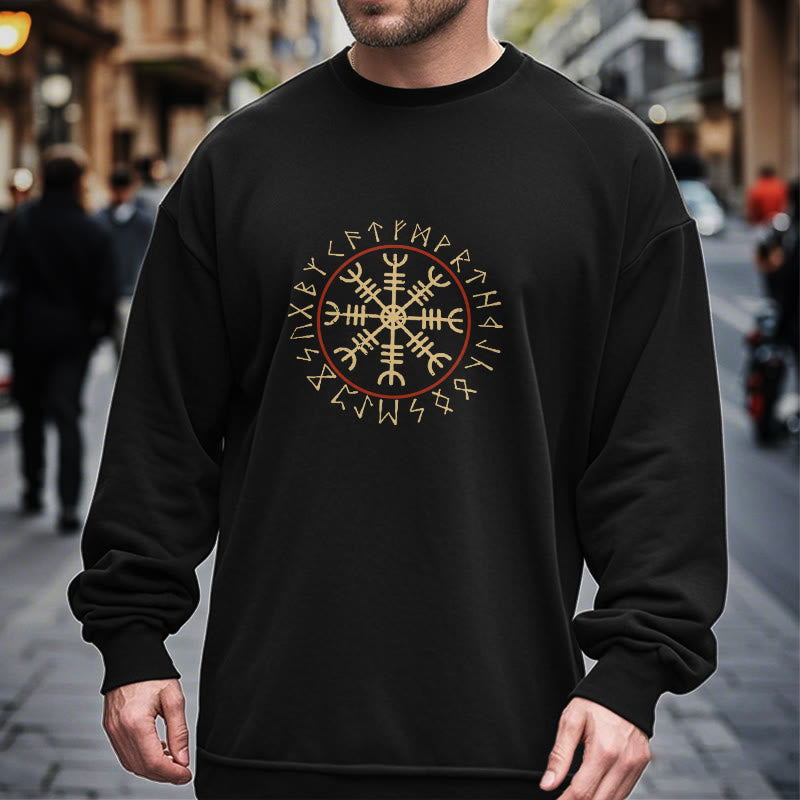 WorldNorse Helm der Ehrfurcht mit Rune Sweatshirt