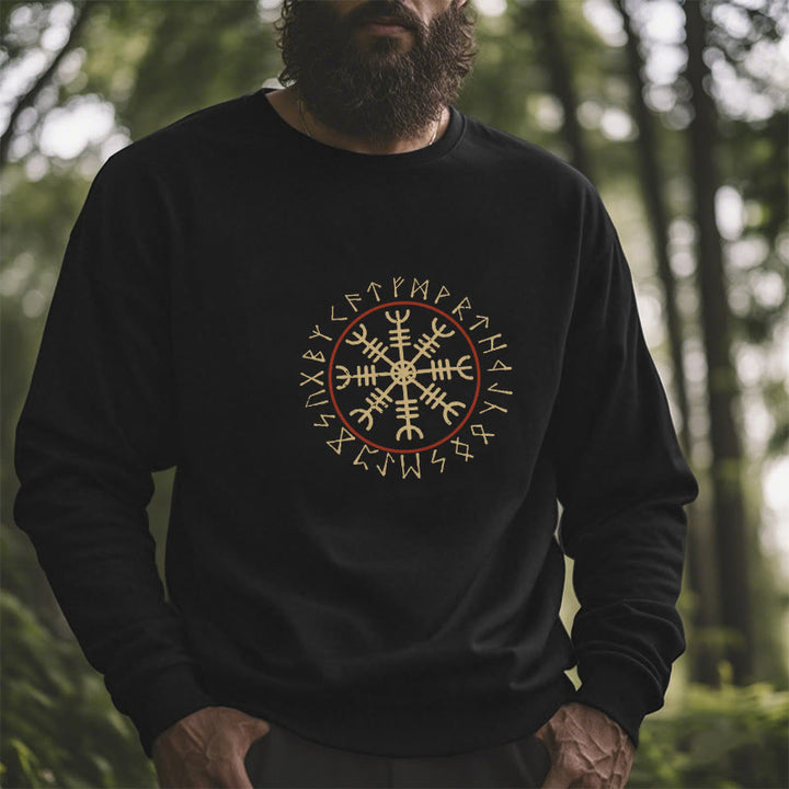 WorldNorse Helm der Ehrfurcht mit Rune Sweatshirt