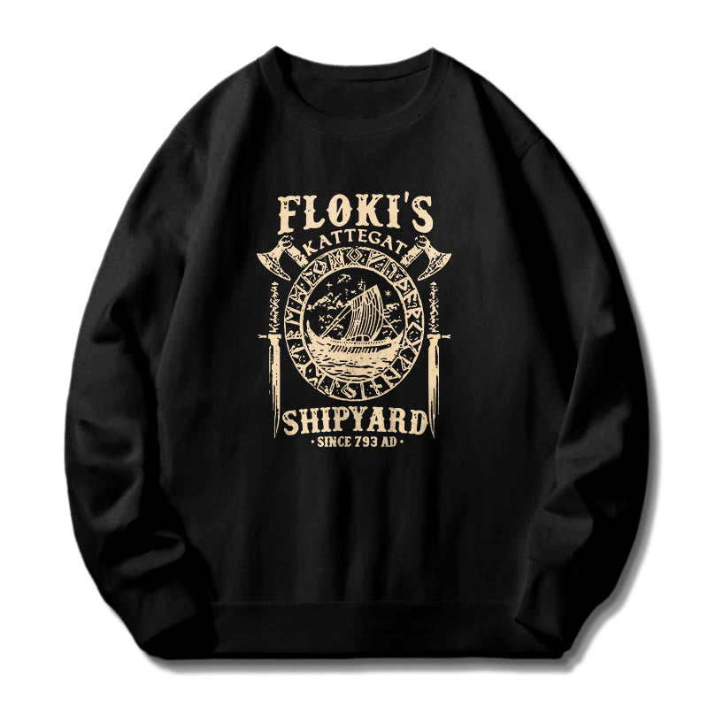 WorldNorse Shipyard Wikingerschiff und Schwert Sweatshirt