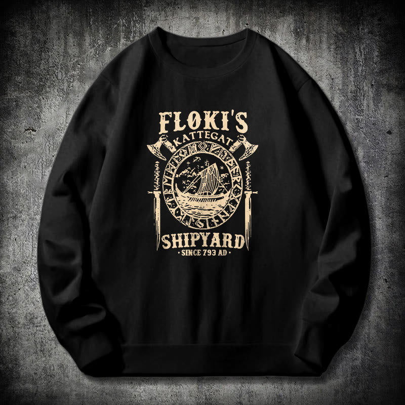 WorldNorse Shipyard Wikingerschiff und Schwert Sweatshirt