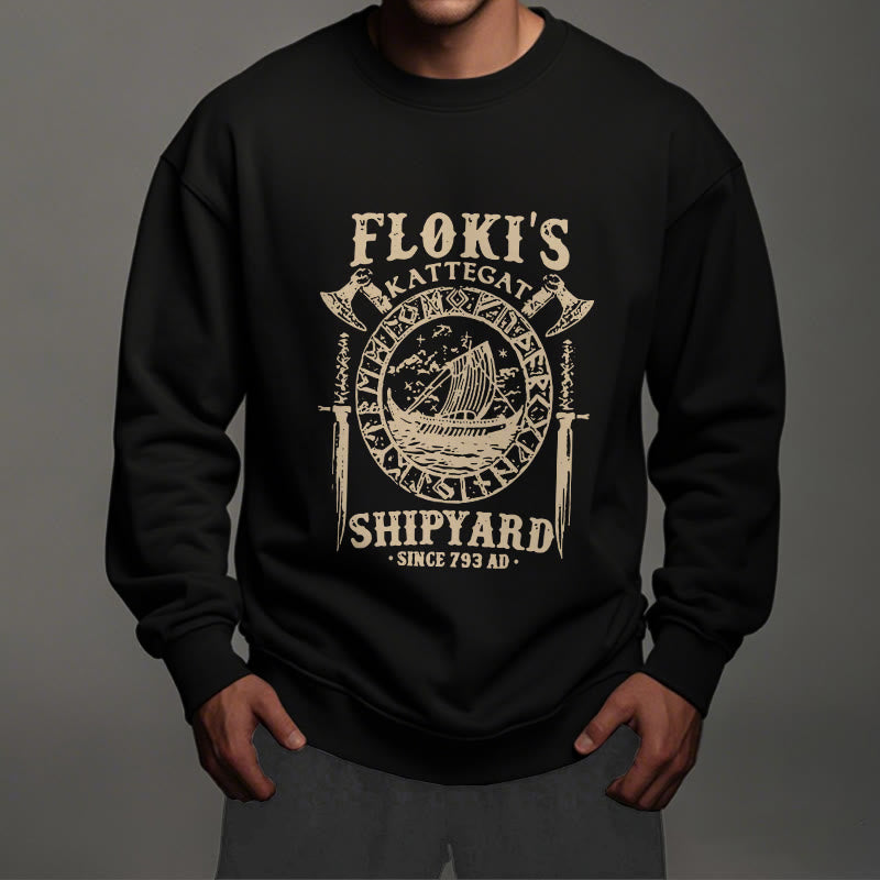 WorldNorse Shipyard Wikingerschiff und Schwert Sweatshirt