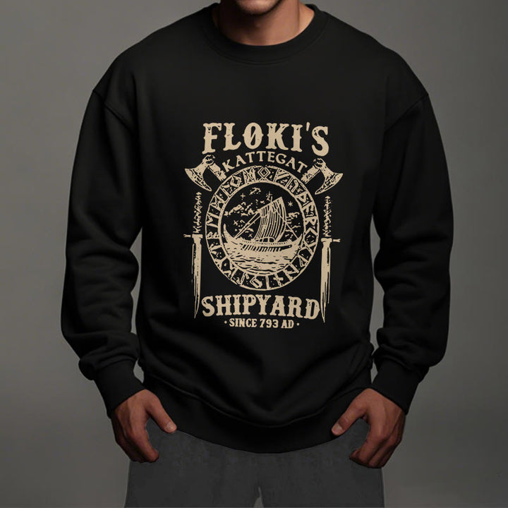 WorldNorse Shipyard Wikingerschiff und Schwert Sweatshirt
