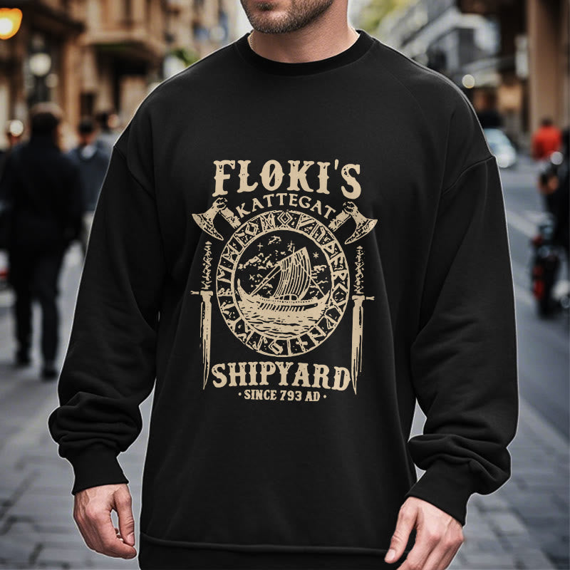 WorldNorse Shipyard Wikingerschiff und Schwert Sweatshirt