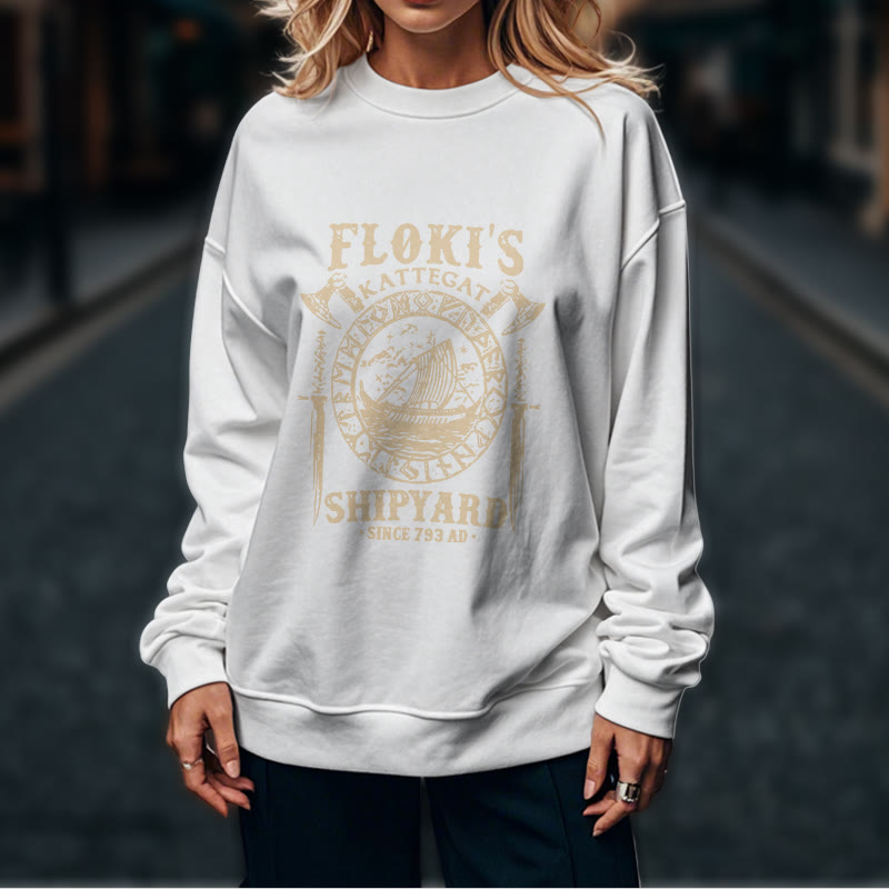 WorldNorse Shipyard Wikingerschiff und Schwert Sweatshirt