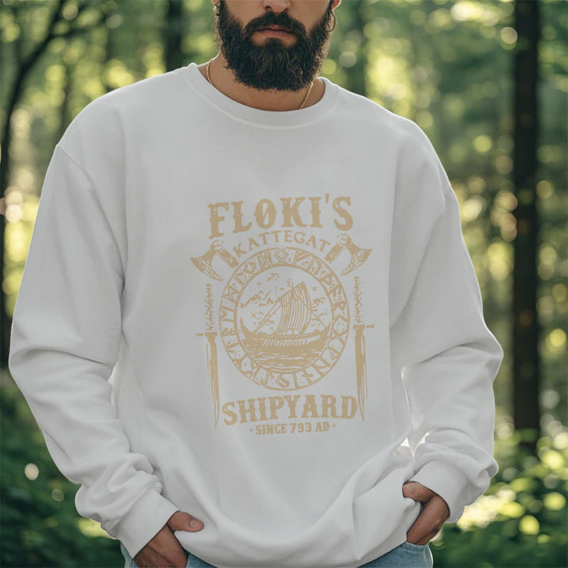 WorldNorse Shipyard Wikingerschiff und Schwert Sweatshirt