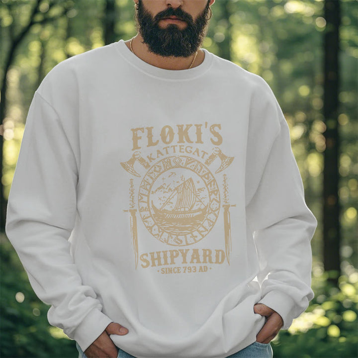 WorldNorse Shipyard Wikingerschiff und Schwert Sweatshirt