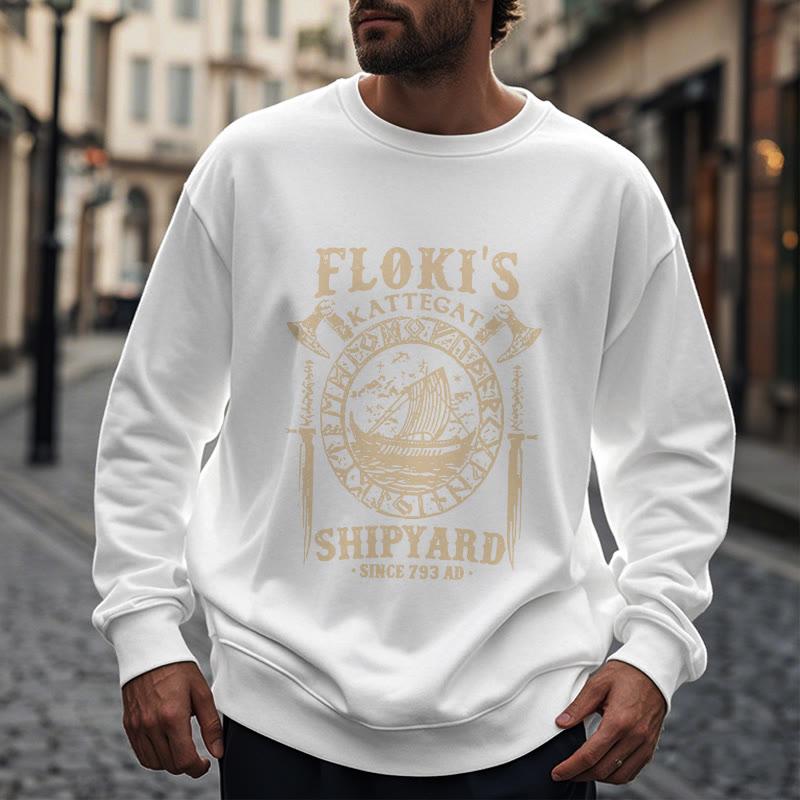 WorldNorse Shipyard Wikingerschiff und Schwert Sweatshirt