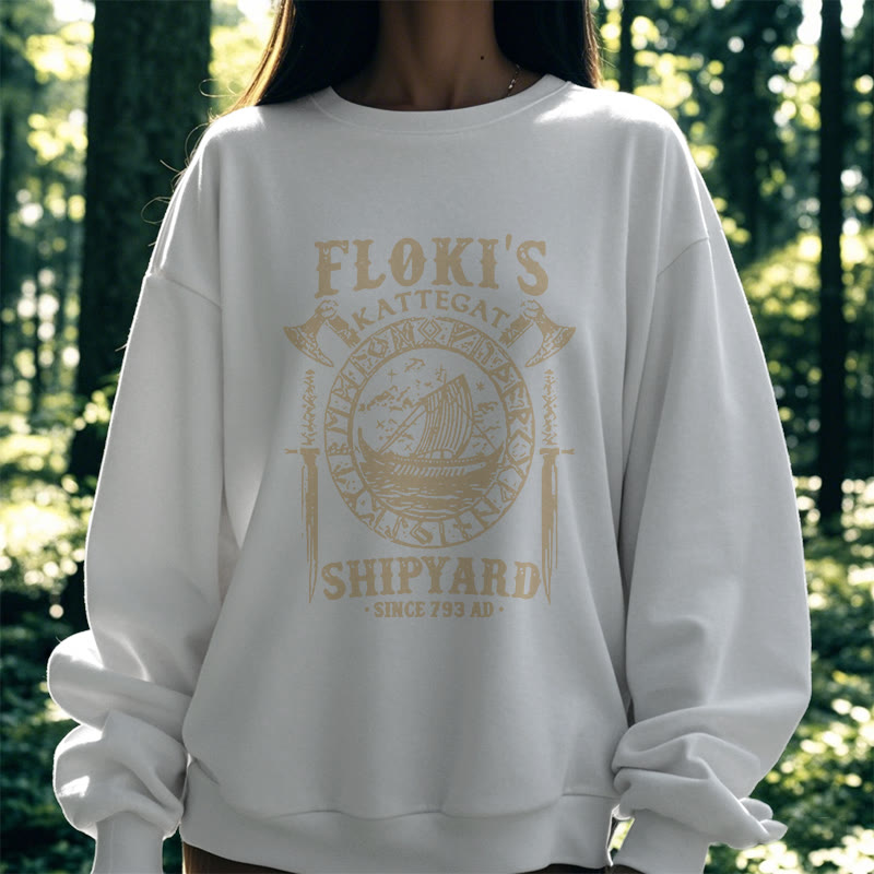 WorldNorse Shipyard Wikingerschiff und Schwert Sweatshirt