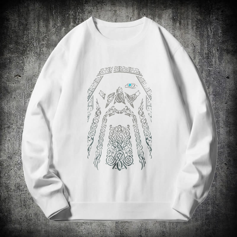 WorldNorse Wikinger-Sweatshirt mit Auge von Odin und Grafik