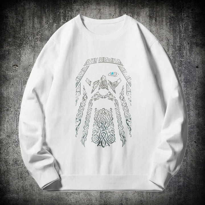 WorldNorse Wikinger-Sweatshirt mit Auge von Odin und Grafik