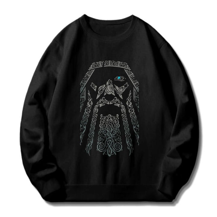 WorldNorse Wikinger-Sweatshirt mit Auge von Odin und Grafik