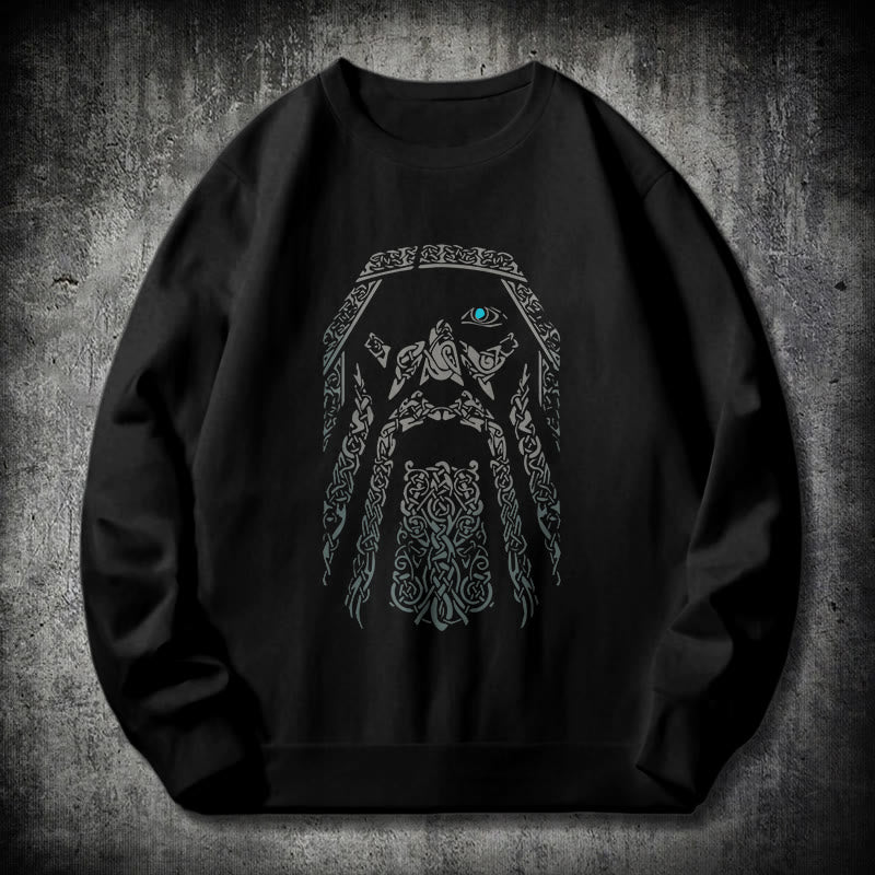 WorldNorse Wikinger-Sweatshirt mit Auge von Odin und Grafik