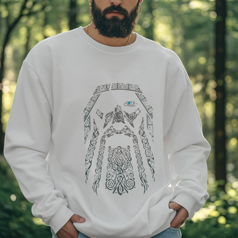WorldNorse Wikinger-Sweatshirt mit Auge von Odin und Grafik