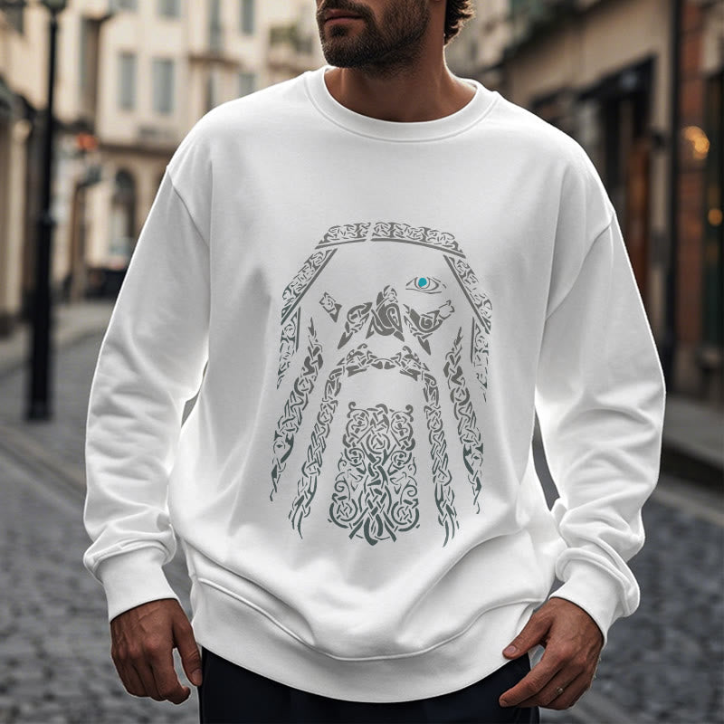 WorldNorse Wikinger-Sweatshirt mit Auge von Odin und Grafik
