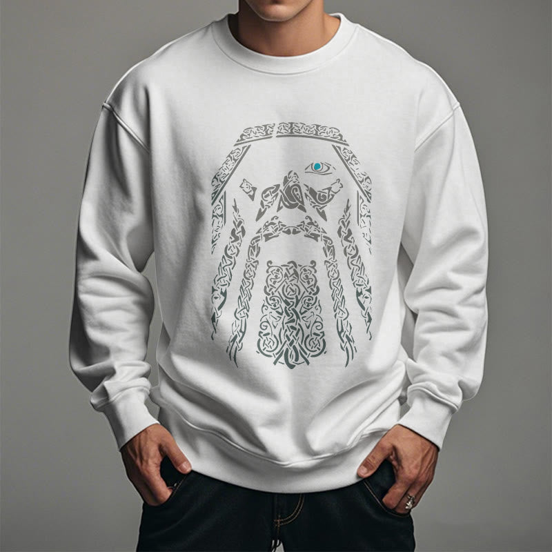 WorldNorse Wikinger-Sweatshirt mit Auge von Odin und Grafik