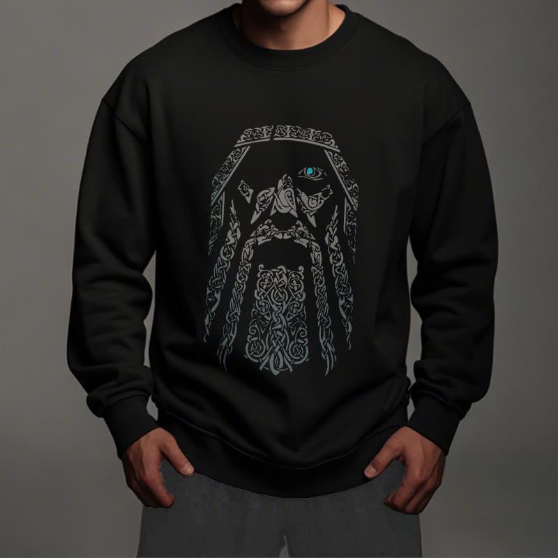 WorldNorse Wikinger-Sweatshirt mit Auge von Odin und Grafik