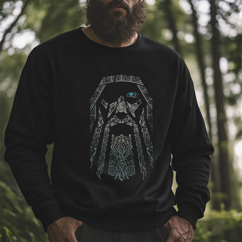 WorldNorse Wikinger-Sweatshirt mit Auge von Odin und Grafik