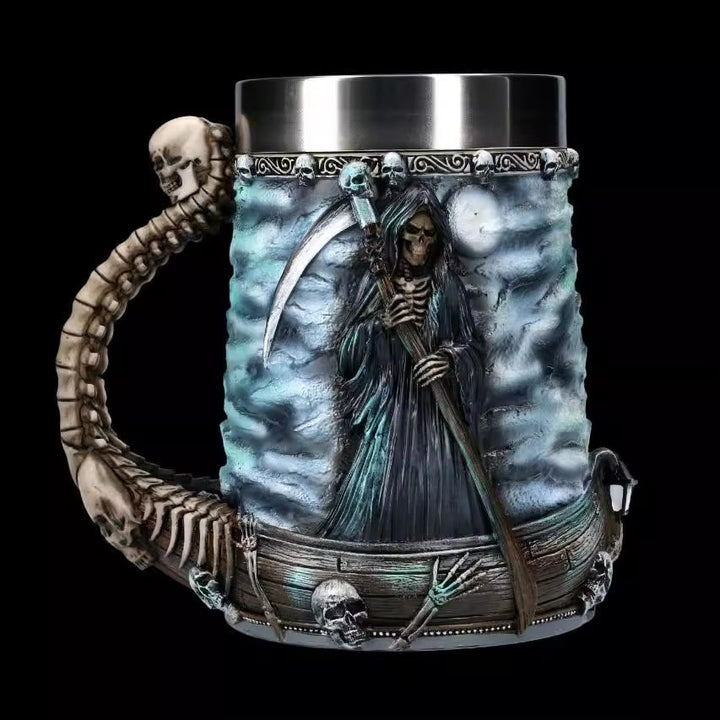 WorldNorse Sensenmann Totenkopf Tasse