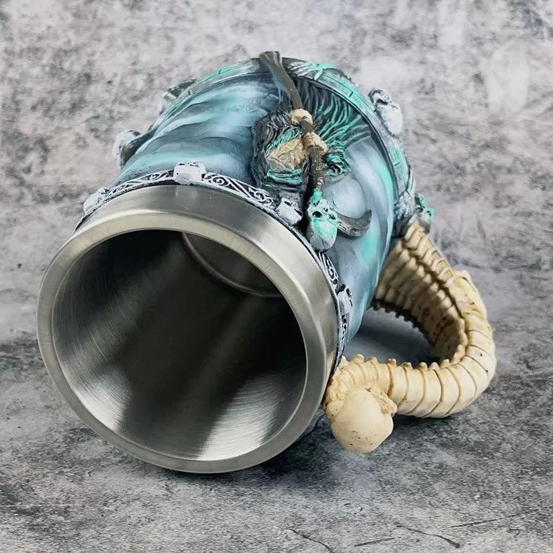 WorldNorse Sensenmann Totenkopf Tasse