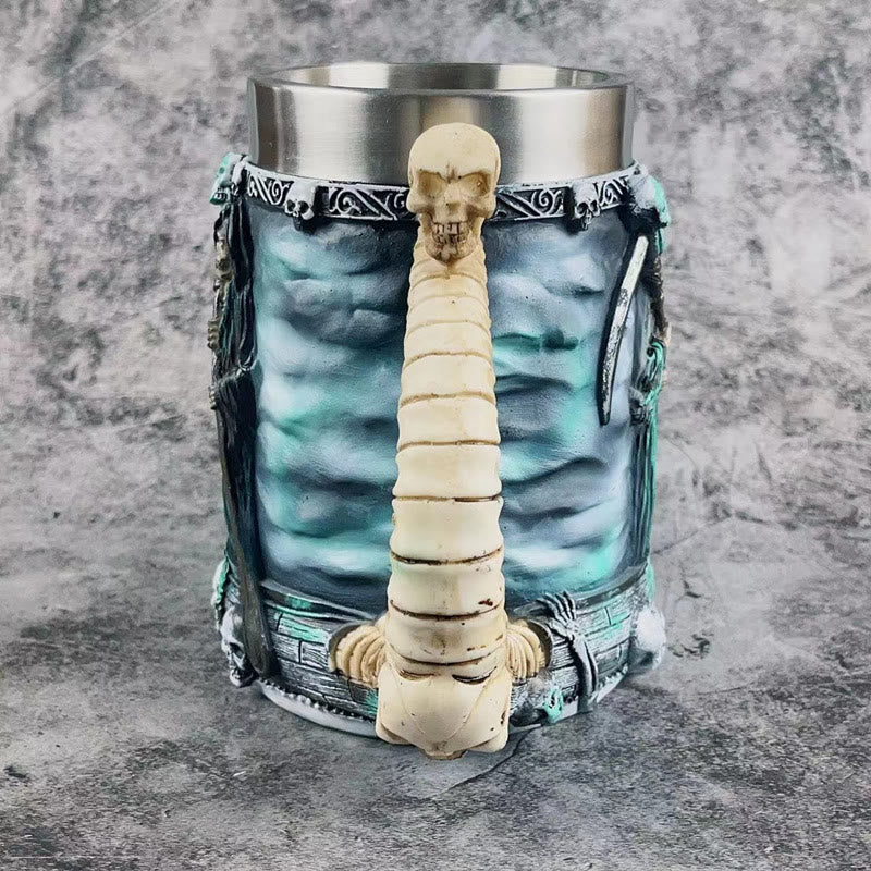 WorldNorse Sensenmann Totenkopf Tasse