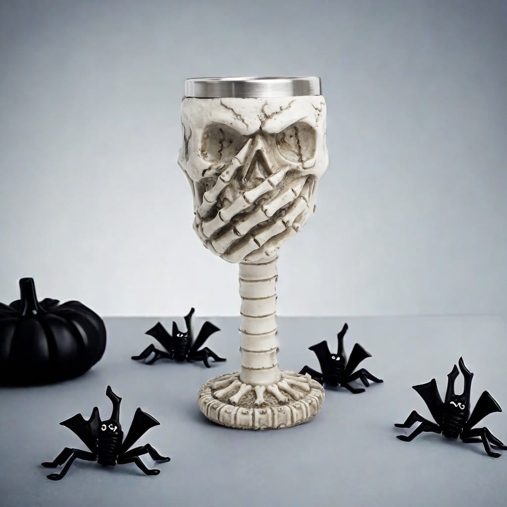 WorldNorse Totenkopf Emoticons Becher / Kelch