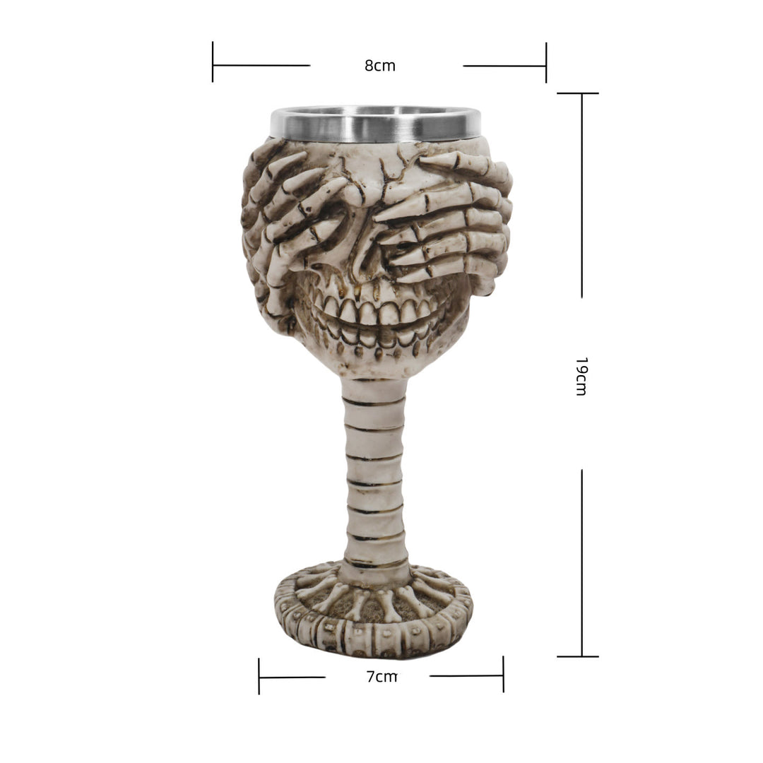 WorldNorse Totenkopf Emoticons Becher / Kelch