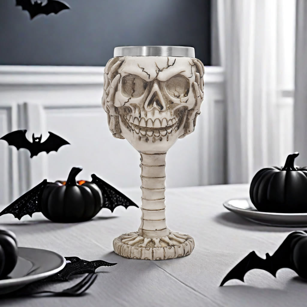 WorldNorse Totenkopf Emoticons Becher / Kelch