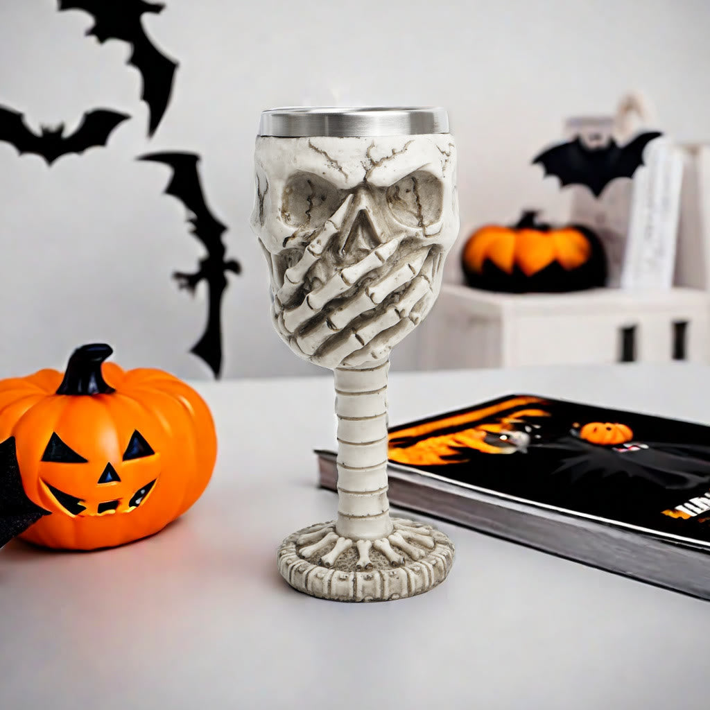 WorldNorse Totenkopf Emoticons Becher / Kelch