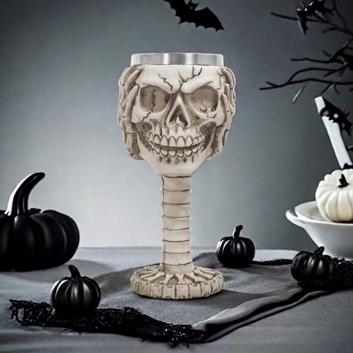 WorldNorse Totenkopf Emoticons Becher / Kelch