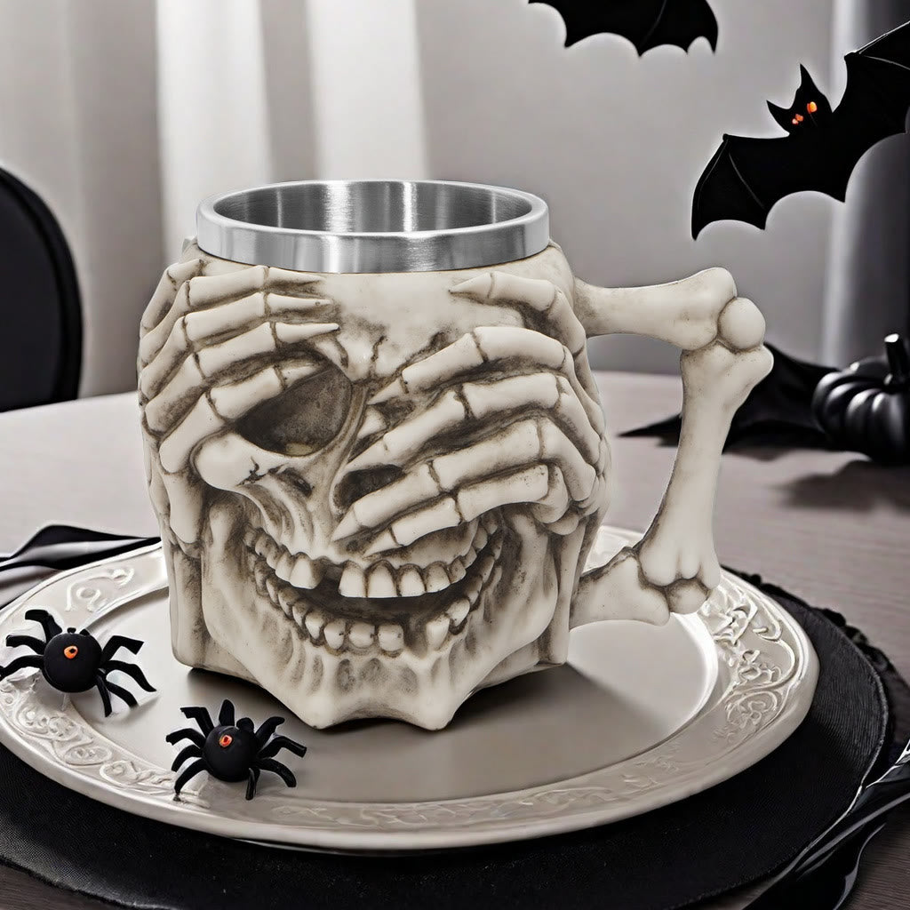 WorldNorse Totenkopf Emoticons Becher / Kelch