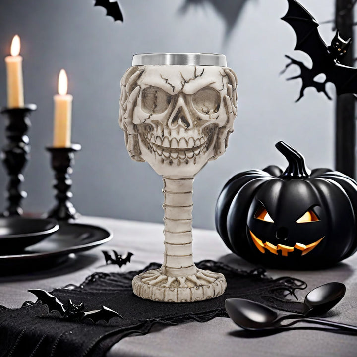 WorldNorse Totenkopf Emoticons Becher / Kelch