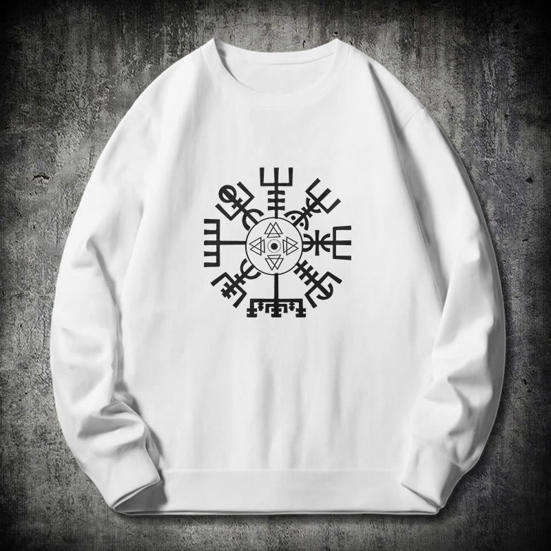 WorldNorse Wikinger Vegvisir mit Valknut Sweatshirt