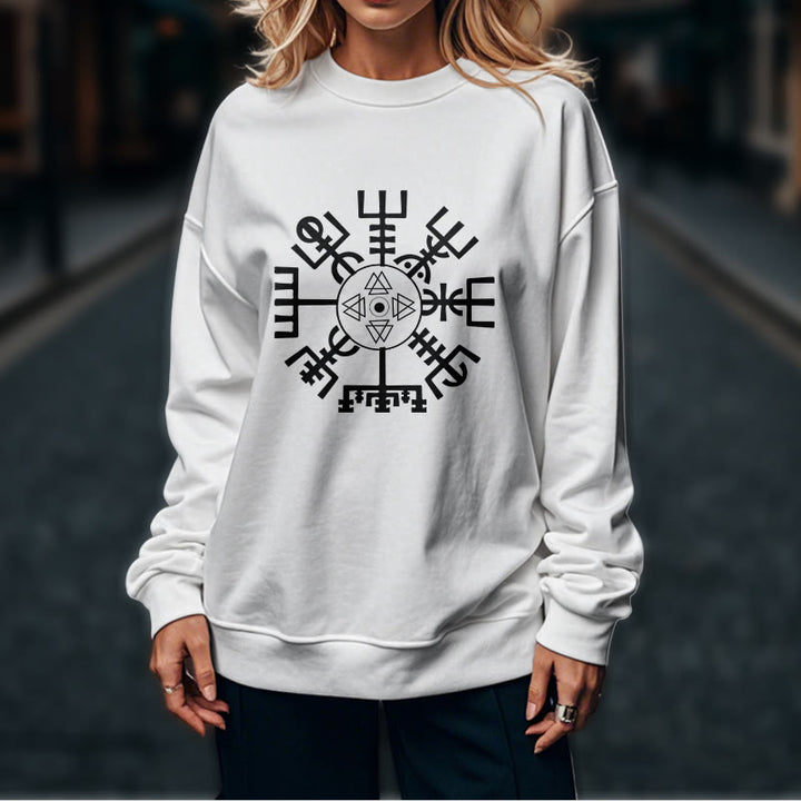 WorldNorse Wikinger Vegvisir mit Valknut Sweatshirt
