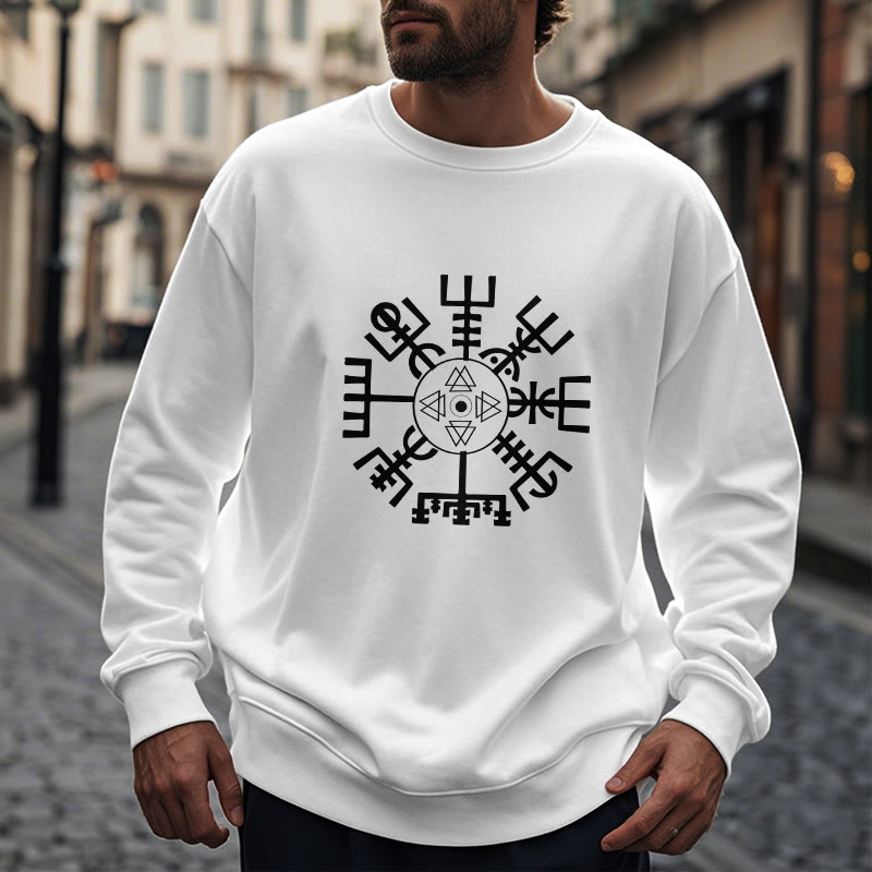WorldNorse Wikinger Vegvisir mit Valknut Sweatshirt
