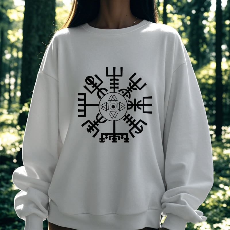 WorldNorse Wikinger Vegvisir mit Valknut Sweatshirt