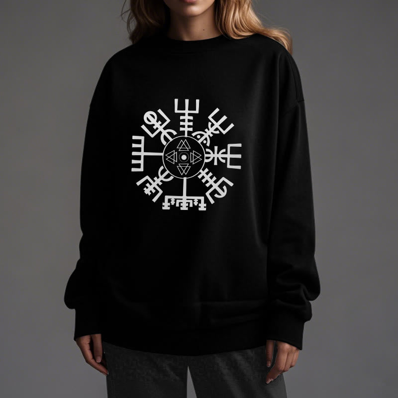 WorldNorse Wikinger Vegvisir mit Valknut Sweatshirt