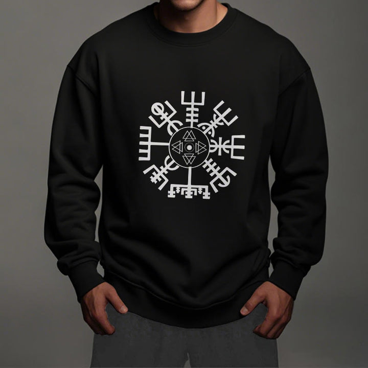 WorldNorse Wikinger Vegvisir mit Valknut Sweatshirt