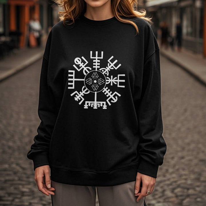 WorldNorse Wikinger Vegvisir mit Valknut Sweatshirt