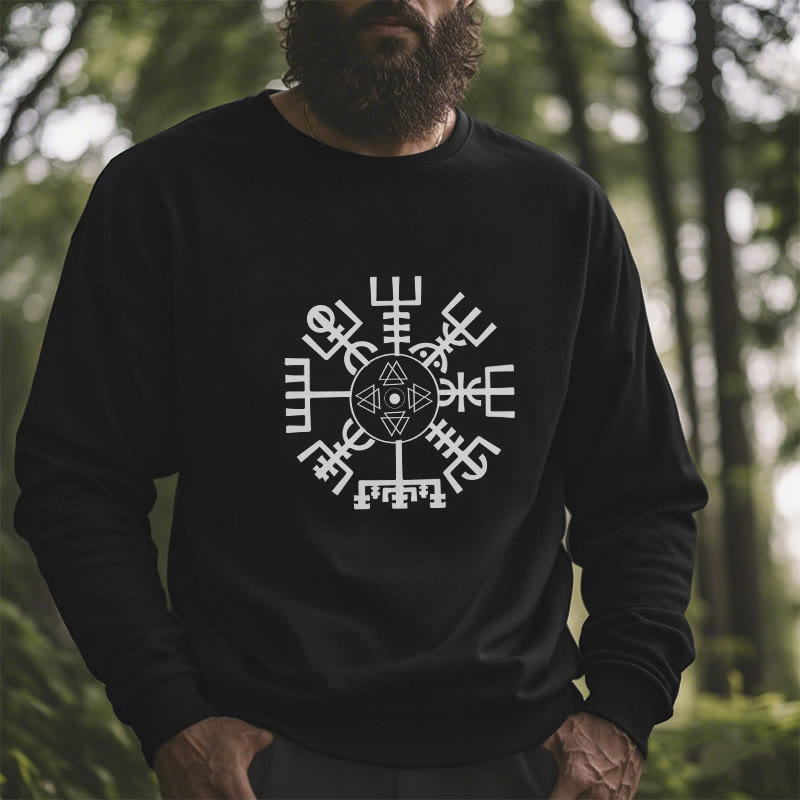 WorldNorse Wikinger Vegvisir mit Valknut Sweatshirt