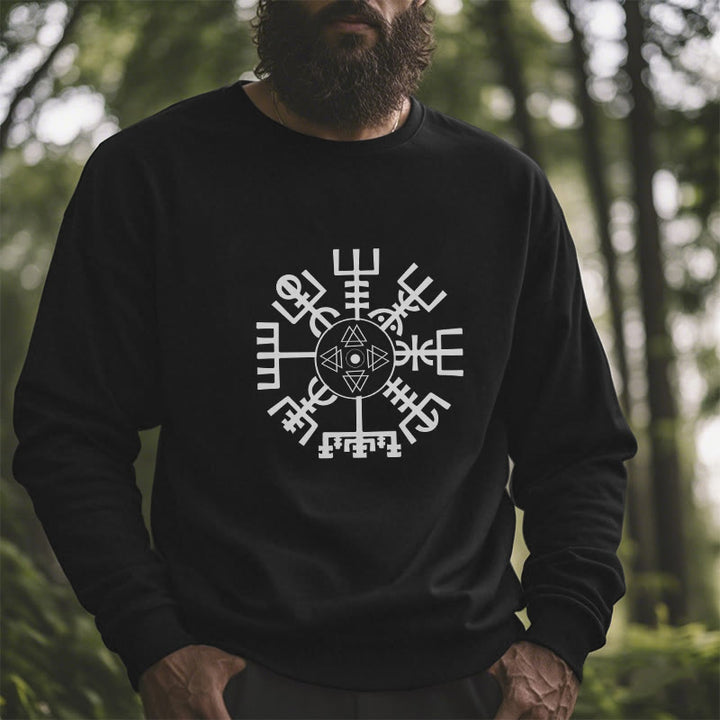 WorldNorse Wikinger Vegvisir mit Valknut Sweatshirt