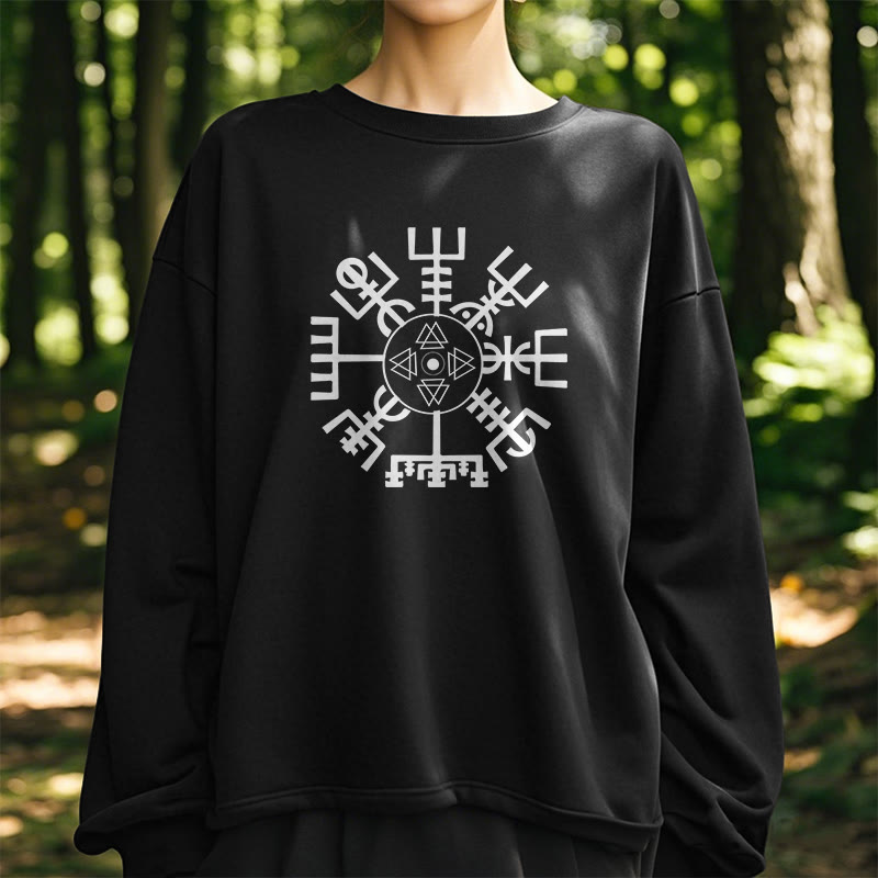 WorldNorse Wikinger Vegvisir mit Valknut Sweatshirt