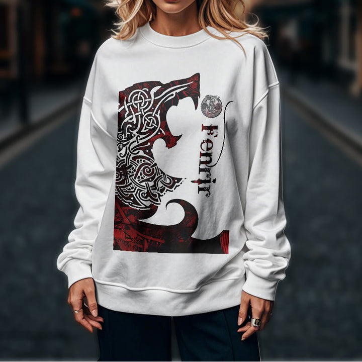 WorldNorse Wikinger Wolf Fenrir Blut Sweatshirt